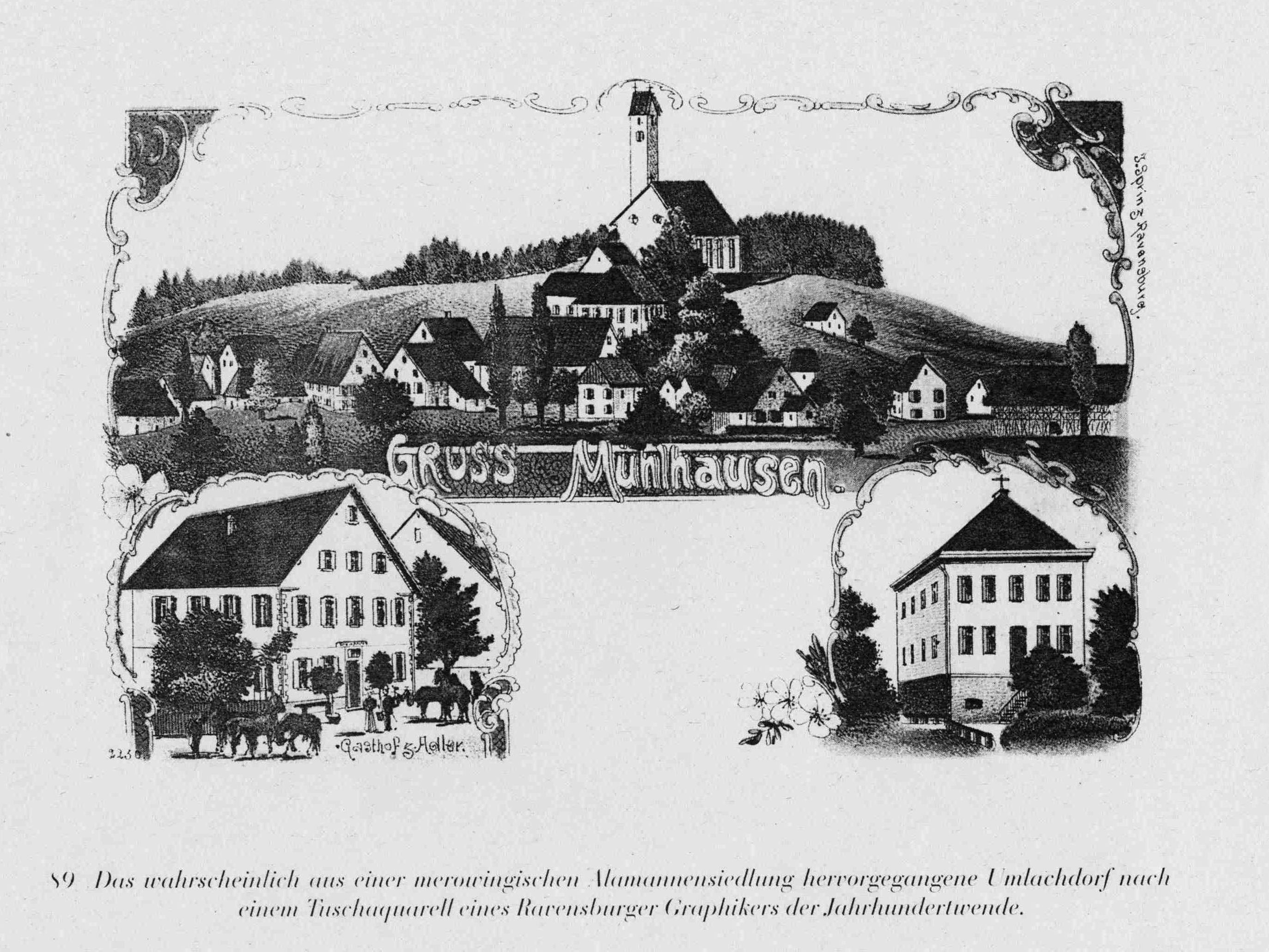 Alte Postkarte Mühlhausen