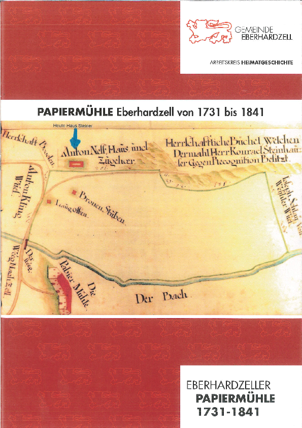 Deckblatt der Chronik Papiermühle Eberhardzell